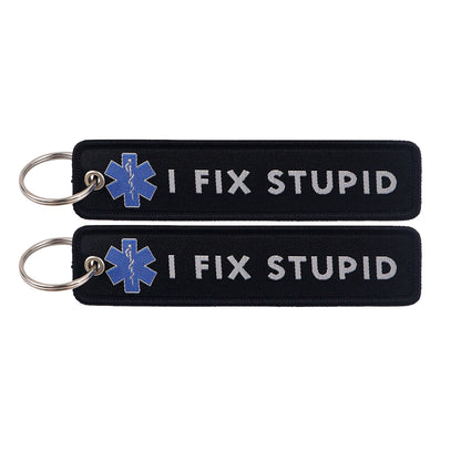 Embroidered Keys Tag Keychain - Personalized Key Identifier Fob