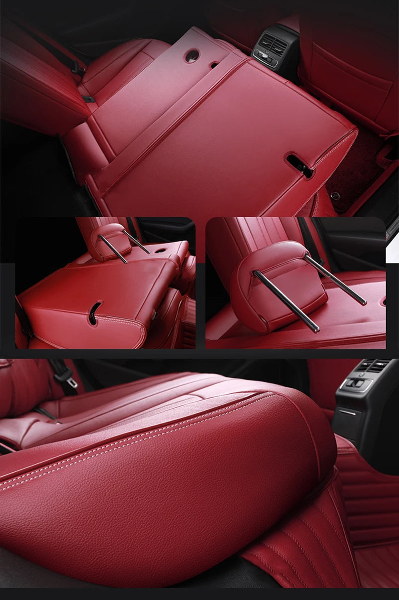 Custom-Fit Leather Car Seat Covers for Audi A3, A4, A6, Q3, Q5, Q7, A7 & TT – Full 5-Seat Set