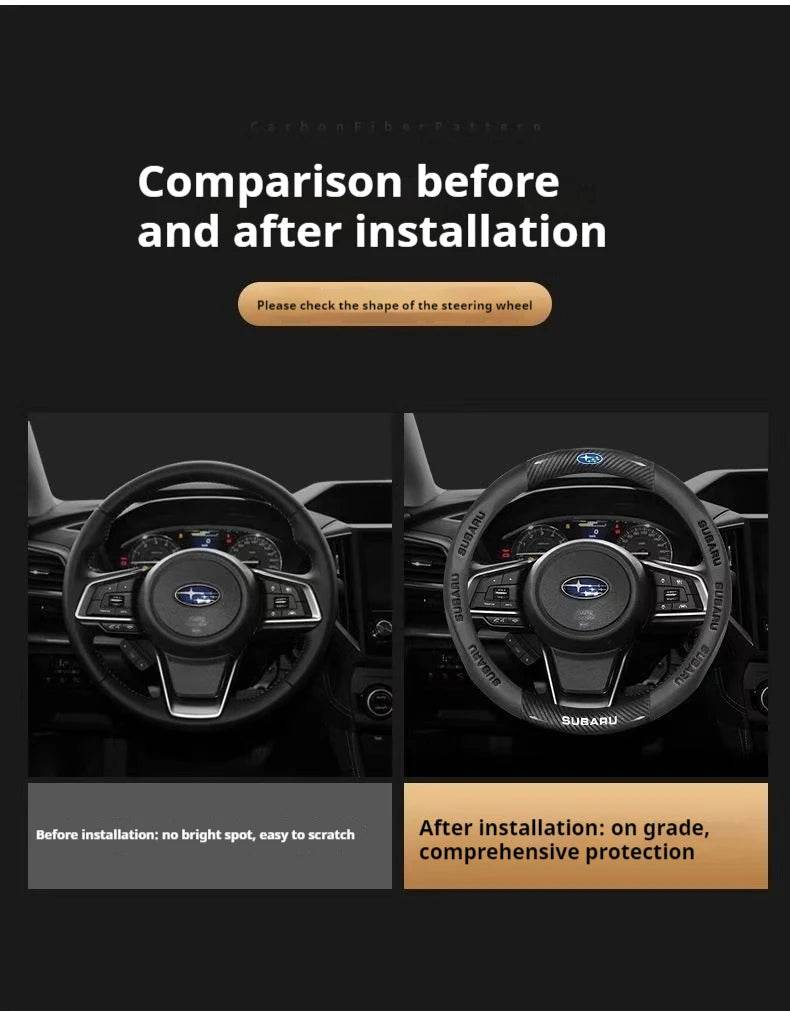 Subaru Steering Wheel Cover - Round Red