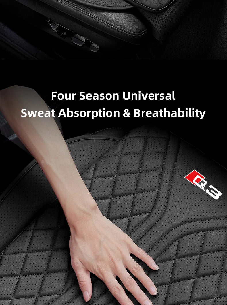 For Audi Q3 Q7 Q8 TT Car Seat Cover Universal Breathable Car Front/Rear Seat Cushion Chair Protector Pad Auto Interior Accessory