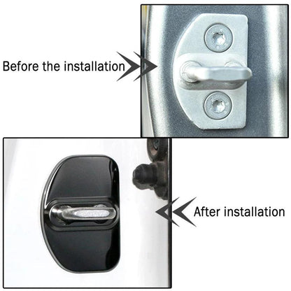 4pcs Stainless Steel Door Lock Covers Renault Scenic Laguna Captur