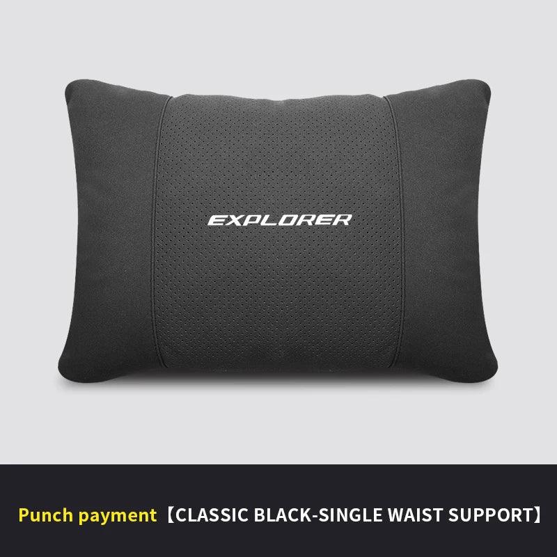 Ford Explorer 5-Color Car Headrest Neck & Lumbar Support Pillow - Black Waist Pillow