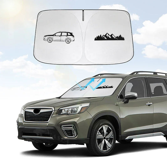 Subaru Forester Windshield Sun Shade 2019-2024 Foldable UV Shield - A