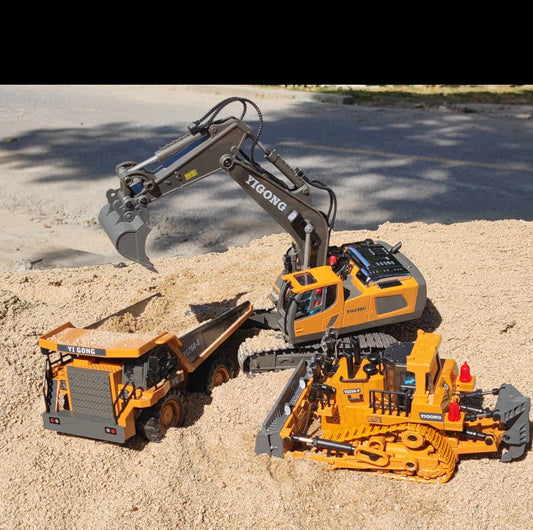 4WD RC Excavator & Dump Truck – Remote Control Construction Vehicles - Dump 1Battery