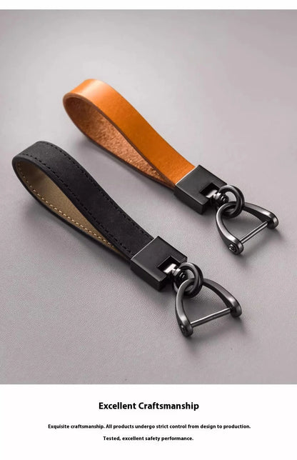 Genuine Cowhide Leather Car Keychain