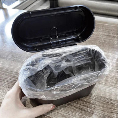 Hanging Car Trash Bin with Bowknot Design - Auto Organizer Storage