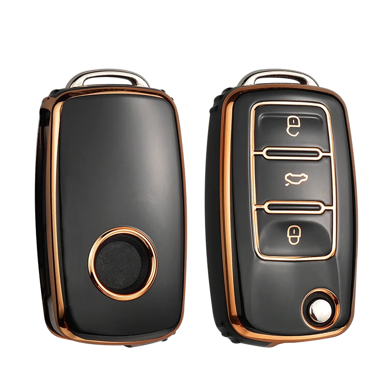 Volkswagen Leather Car Key Case – Full Cover