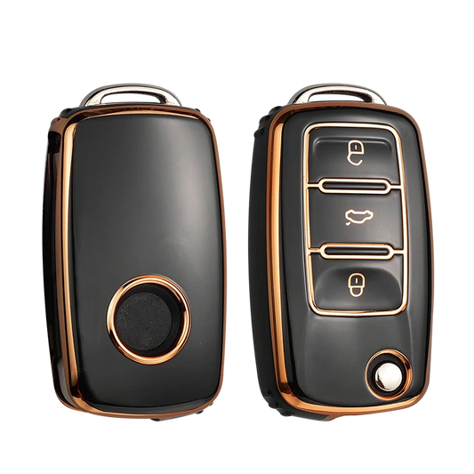 Volkswagen Leather Car Key Case – Full Cover