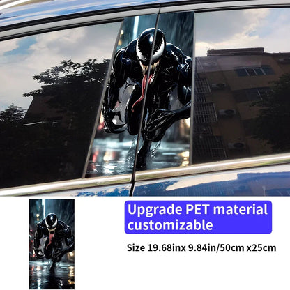 Venom Car Stickers – B-Pillar Center Column Vinyl Decals, Waterproof & Scratch-Proof - 1