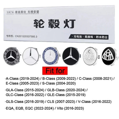 Mercedes Benz LED Hub Light Wheel Caps - Premium Car Accessories