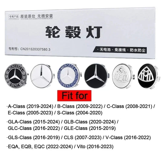 Mercedes Benz LED Hub Light Wheel Caps - Premium Car Accessories