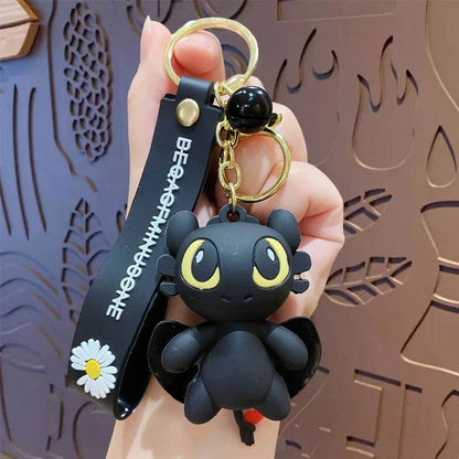 Kawaii Toothless Dragon Keychain – Bag Pendant - White