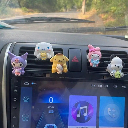HelloKitty Kuromi Cinnamoroll Car Air Vent Clips Interior Decor