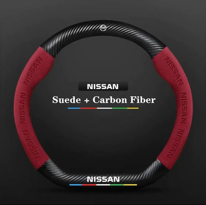 Nissan Carbon Fiber Suede Steering Wheel Cover