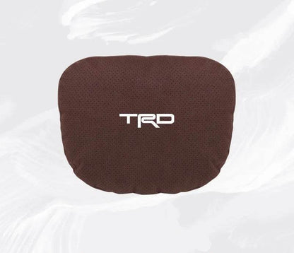 TRD Suede Car Neck Pillow for Toyota Corolla, Yaris, Camry, Prius & More - headrest 1pc black