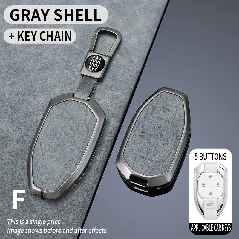 Zinc Alloy Leather Key Case Cover for GAC Trumpchi GS7 GS8 Remote