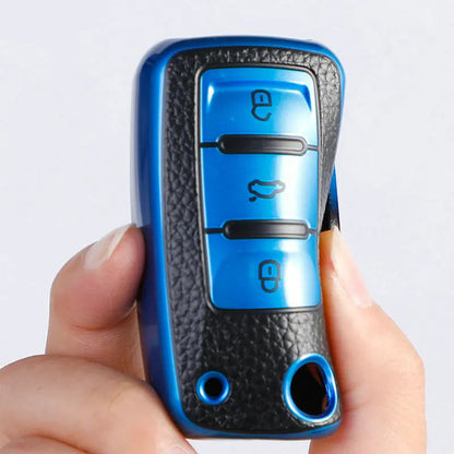 Volkswagen Leather Car Key Case – Full Cover