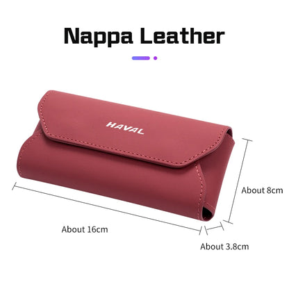 Haval Magnetic Leather Car Sunglasses Case