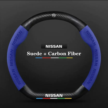 Nissan Carbon Fiber Suede Steering Wheel Cover