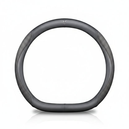 VOYAH Carbon Fibre Leather Steering Wheel Cover - Round Shape / Silver