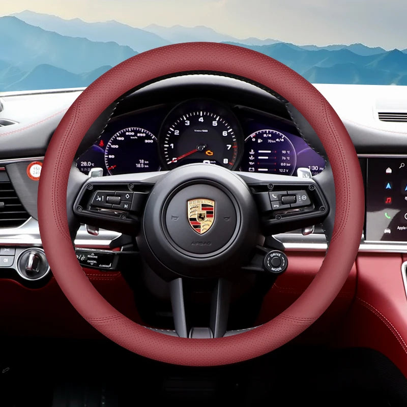 Porsche Leather Steering Wheel Cover 2024-2025