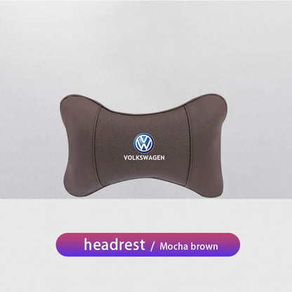 Volkswagen Leather Headrest Pillow