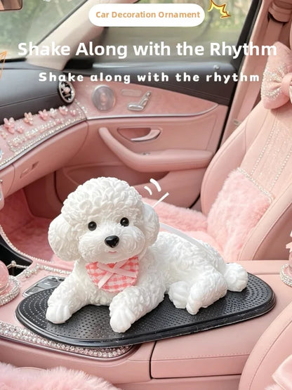 Silicone Dog Car Dashboard Ornament Stress Relief Gag Toy