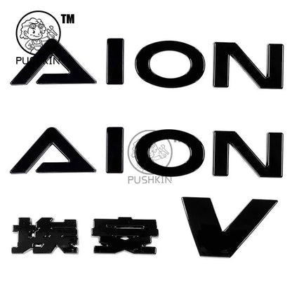 GAC AION V 2025 2026 3D ABS Black Emblem Badge Sticker Decal