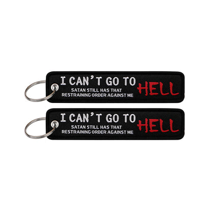 Embroidered Keys Tag Keychain - Personalized Key Identifier Fob