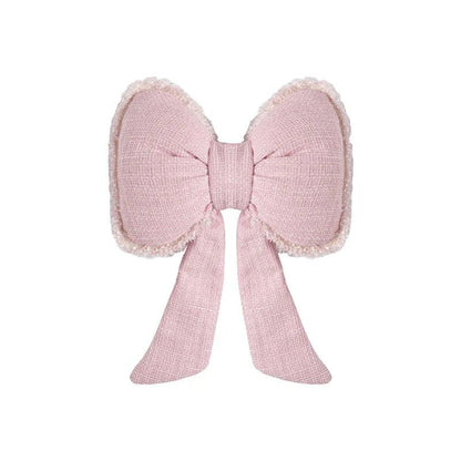 Tweed Bowknot Car Headrest Neck Pillow - Fashion Car Interior Decor