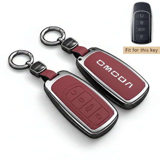 Zinc Alloy Key Fob Case for Chery Omoda C5 9 Phev 2025 2026 - Style 5-Red-1PC