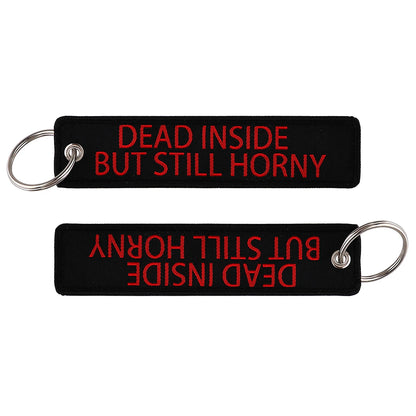 Embroidered Keys Tag Keychain - Personalized Key Identifier Fob