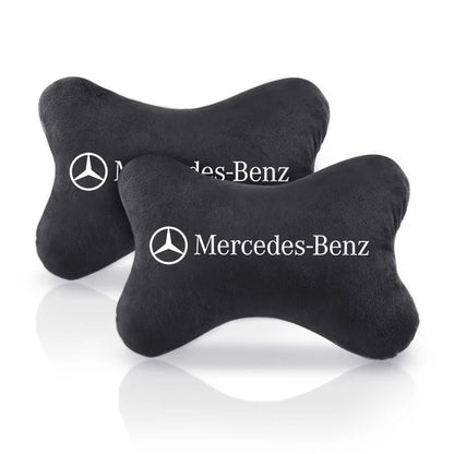 Leather Car Headrest Neck Pillow Head Rest Support Cushion for Mercedes Benz AMG A B C E R G Class GLK CLA GLB GLC GLA W169 W176