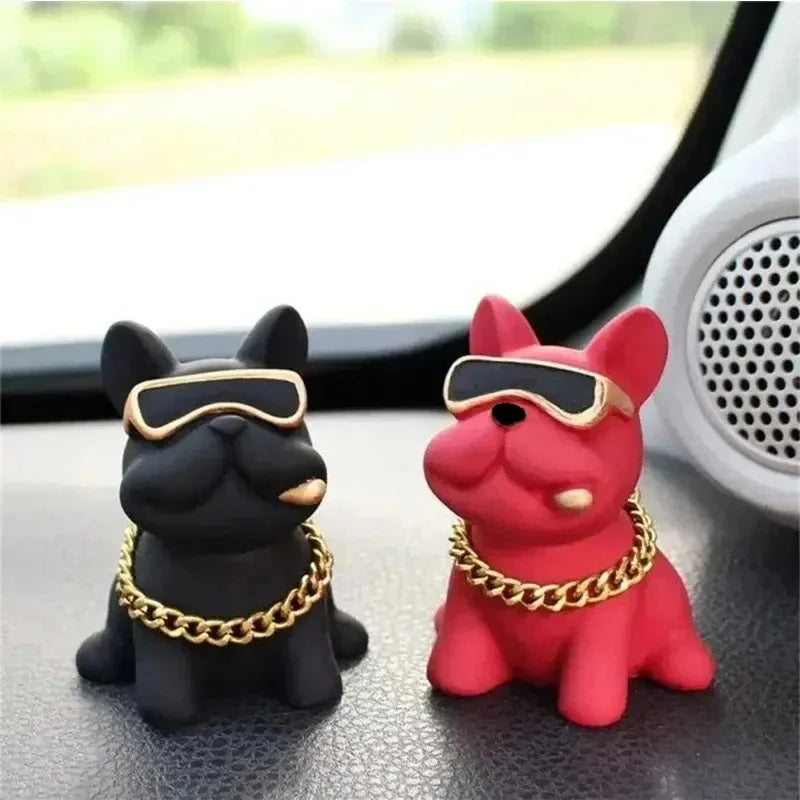 Resin Bulldog Car Dashboard Ornament
