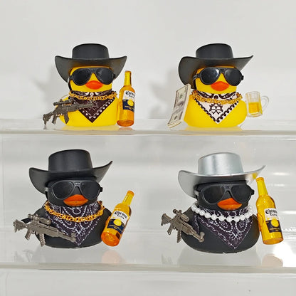Cowboy Rubber Duck Car Ornament - 4 PCS