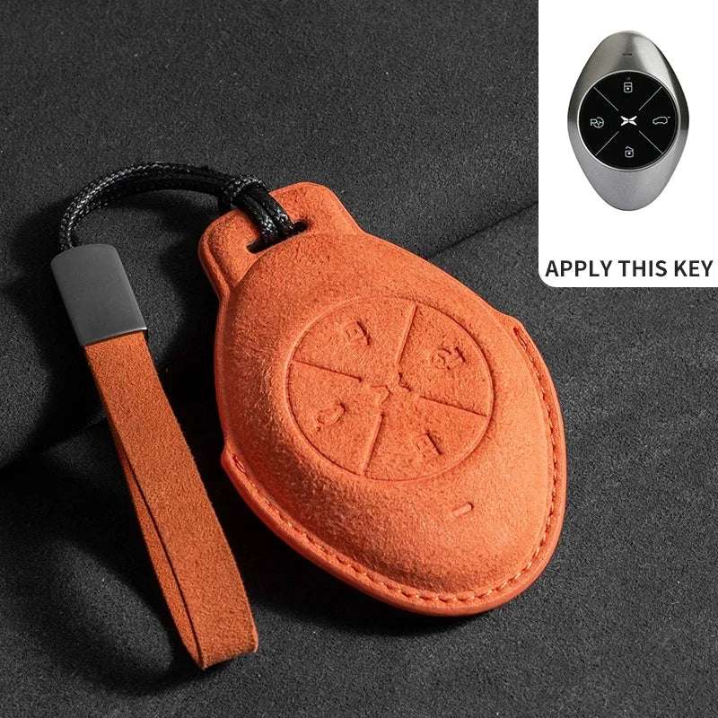 XPeng Suede Key Case - Orange  A2
