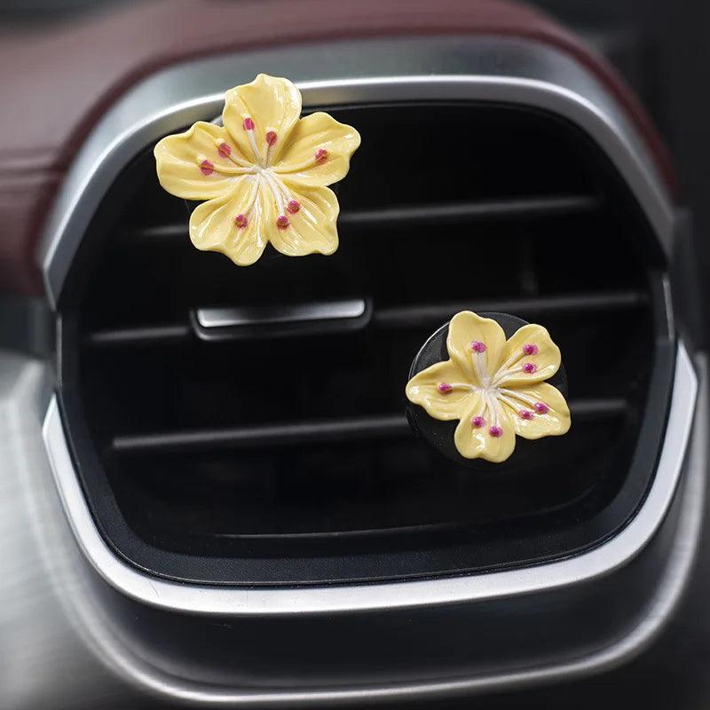 2PCS Flower Car Air Vent Perfume Clips - AC Outlet Decorative
