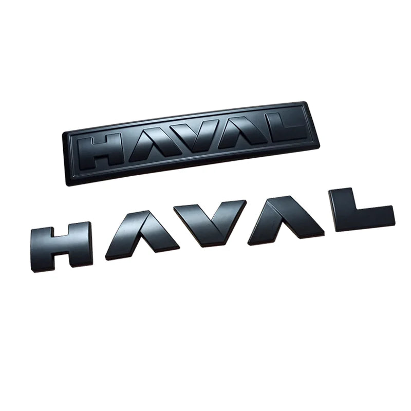 Haval H6 PHEV Front Grille and Rear Emblem Set - 2Pcs Matte Black