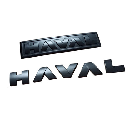 Haval H6 PHEV Front Grille and Rear Emblem Set - 2Pcs Matte Black