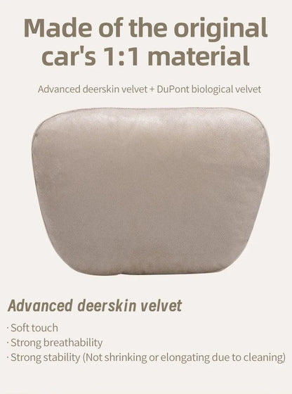 Maybach S-Class Breathable Soft Neck Headrest & Lumbar Support Pillow - Headrest Black