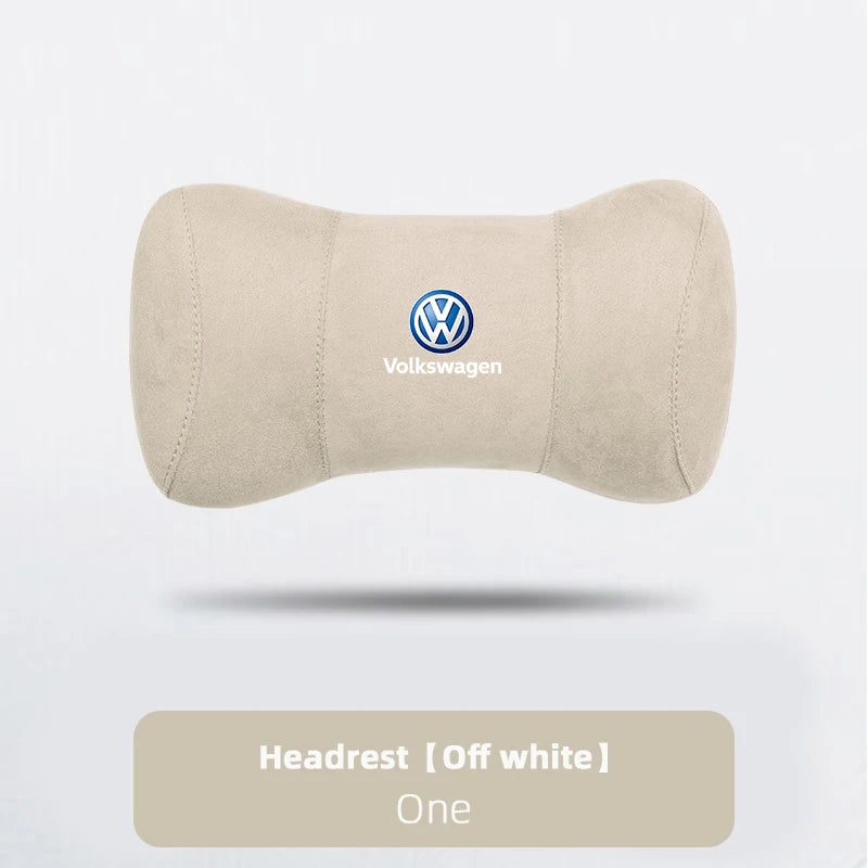 VW Suede Car Headrest Pillow