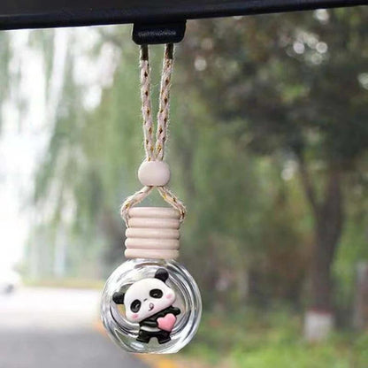Refillable Glass Car Air Freshener Pendant Essential Oil Diffuser