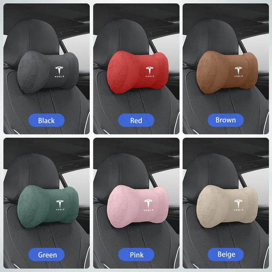 Tesla Suede Headrest Pillow - Green