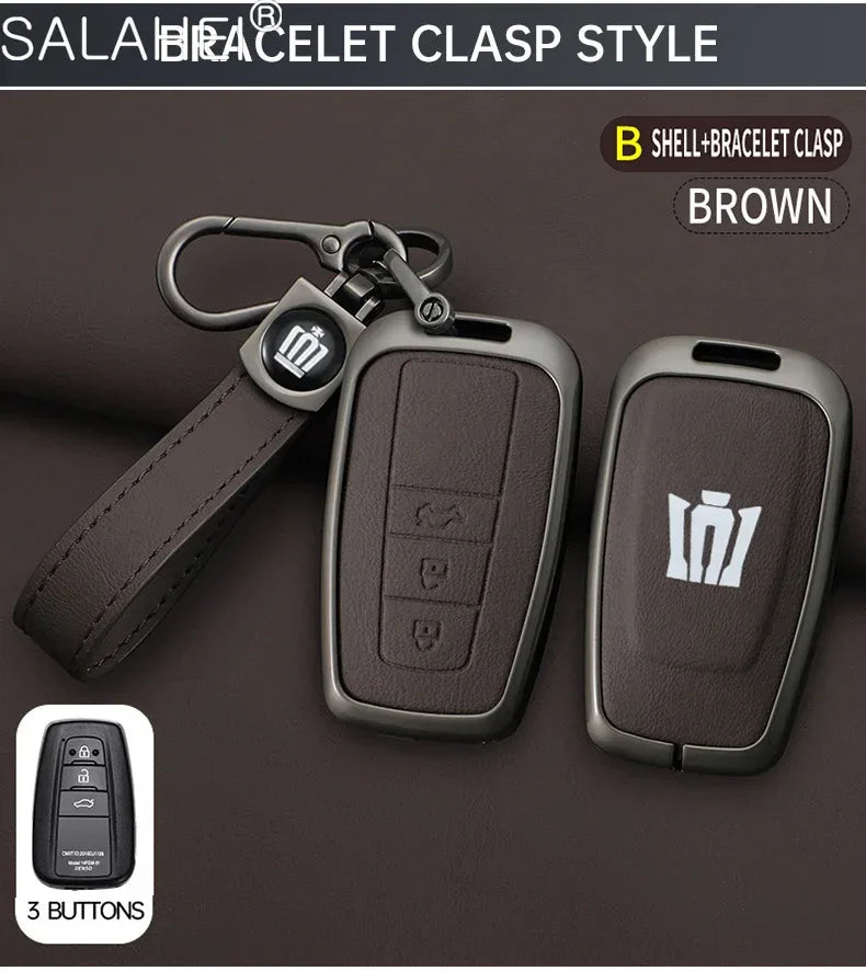 Toyota Key Cover - Zinc Alloy Case - B-red keyring