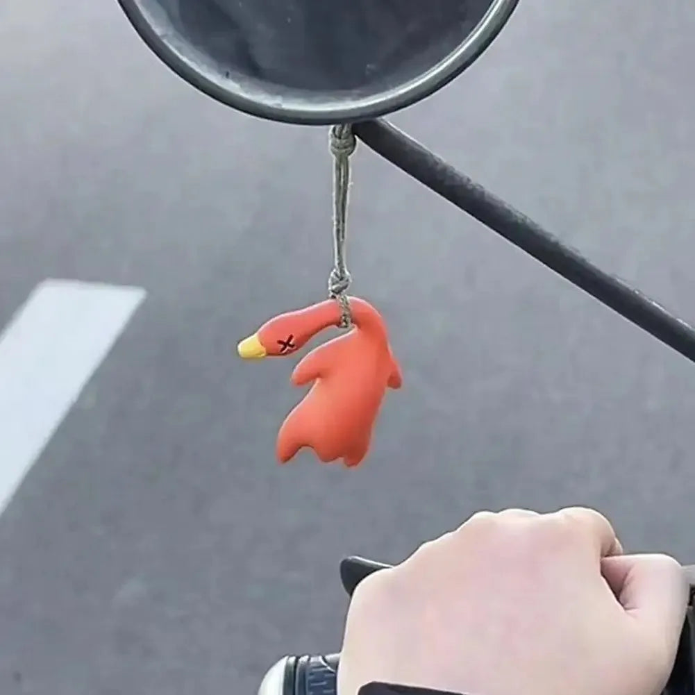 Color-Changing Duck Car Ornament – Cute Swinging Duck Pendant