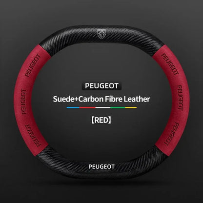 Peugeot 3008 4008 5008 208 2008 Suede Leather Steering Wheel Cover