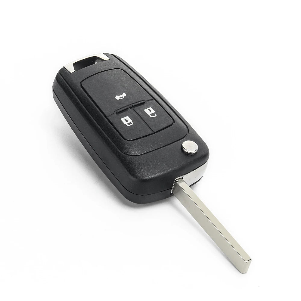 Chevrolet 3 Button Remote Key Shell — HU100 Blade