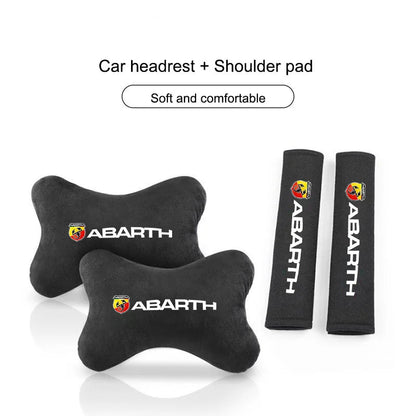 Abarth Car Neck Pillow & Seat Belt Shoulder Pad