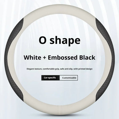 Genesis Ultra-Thin Nappa Leather Steering Wheel Cover - Round Shape / Style 1