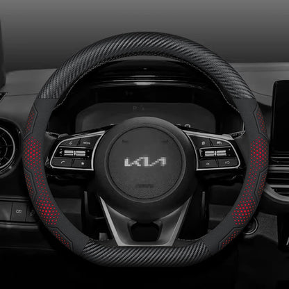 Kia Carbon Fiber Suede Steering Wheel Cover
